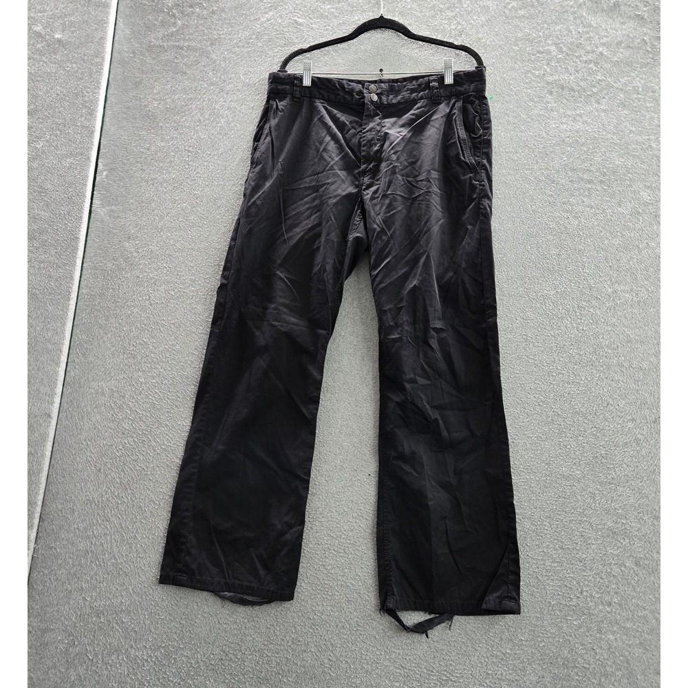 John Varvatos Men Pants 50 Black Y2K Corduroy Wide Leg Pockets 29" Inseam READ